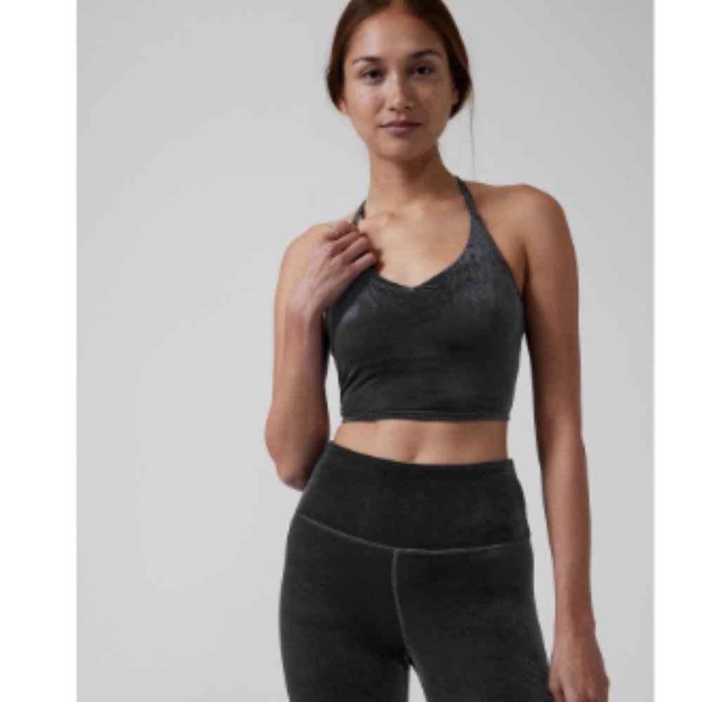 Athleta Elation V Neck Elation Velvet Crop